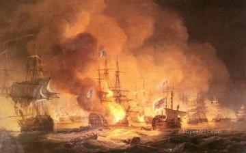 海戦 Painting - ルーニー・トーマス ナイル川の戦い 1798 年の海戦